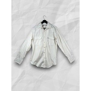 Roper Western Pearl Snap Gold Threading Long Sleeve Shirt Men's Size S